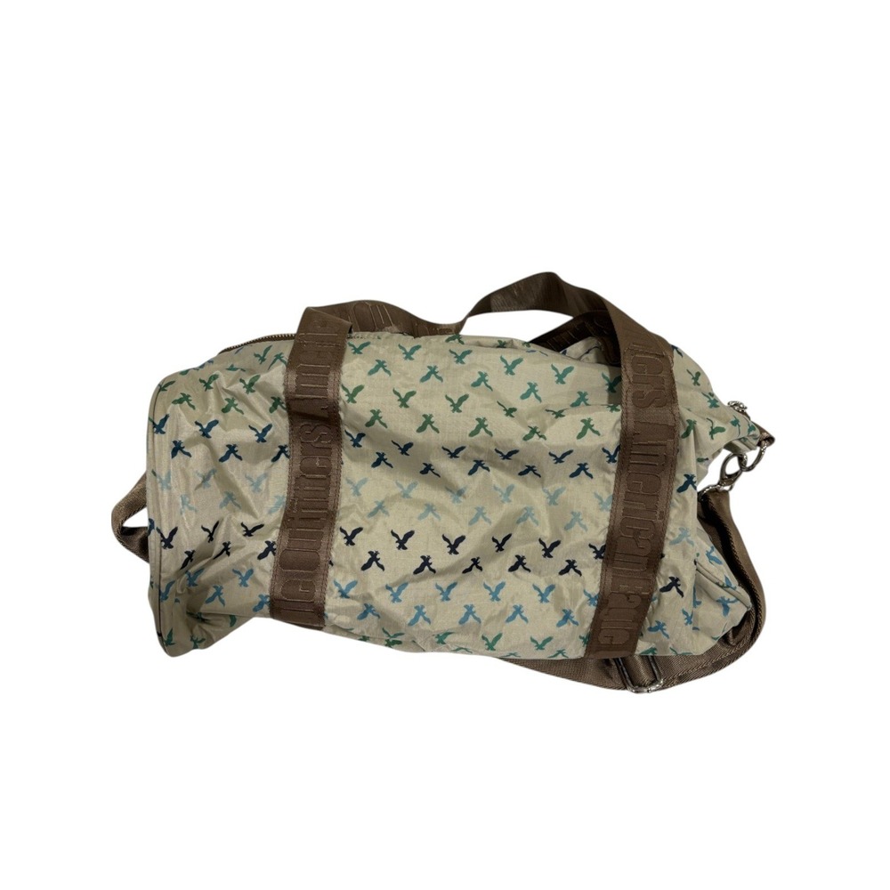 American Eagle Outfitters OS Tan Duffel Bag Eagle Print Ripstop Casual Travel